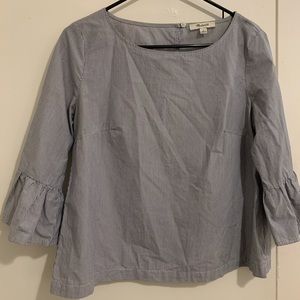 Madewell summer top with ruffle sleeves